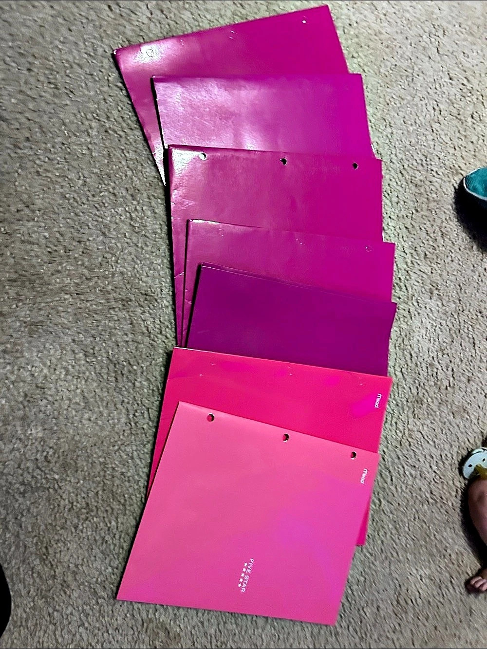 Five Star 2-Pocket Paper Folders Pink Assortment